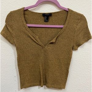 Brown short sleeve top